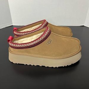 UGG Tan and Red Women's Slippers